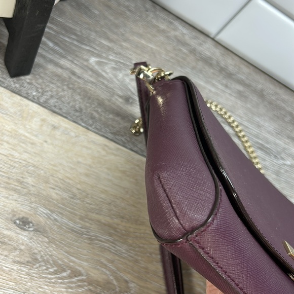Kate Spade Burgundy Crossbody Bag with Chain Strap - Picture 8 of 15